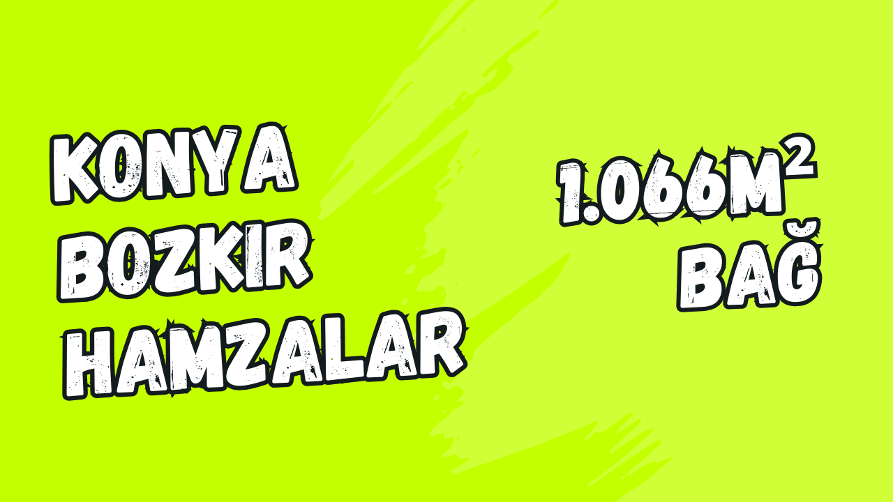 KONYA BOZKIR HAMZALAR KÖYÜNDE 1.066M² BAĞIMIZ SATILIKTIR. - KONYA BOZKIR fotoğraf 8
